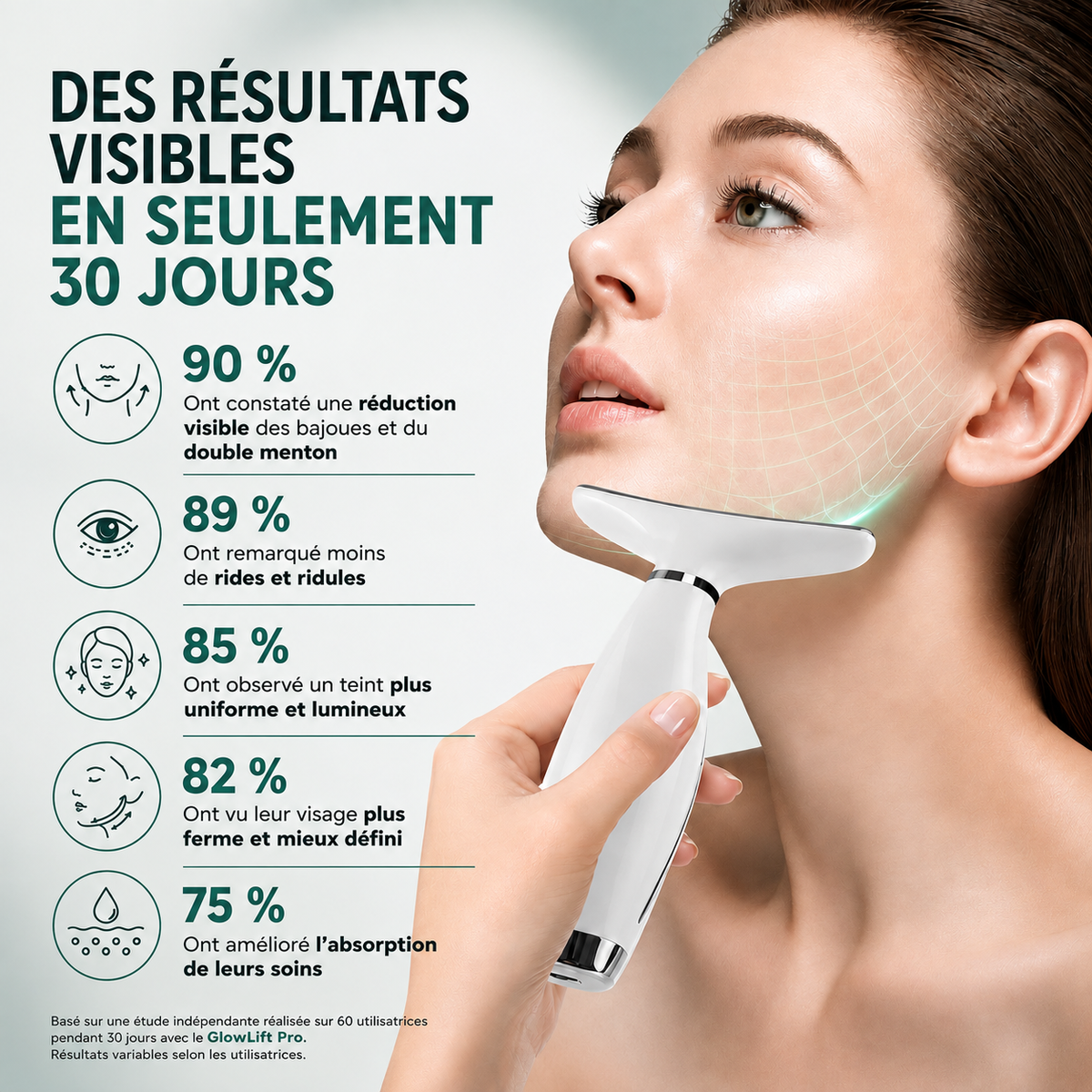 GlowLift Pro-Atténuez les rides, révélez une peau plus ferme et éclatante